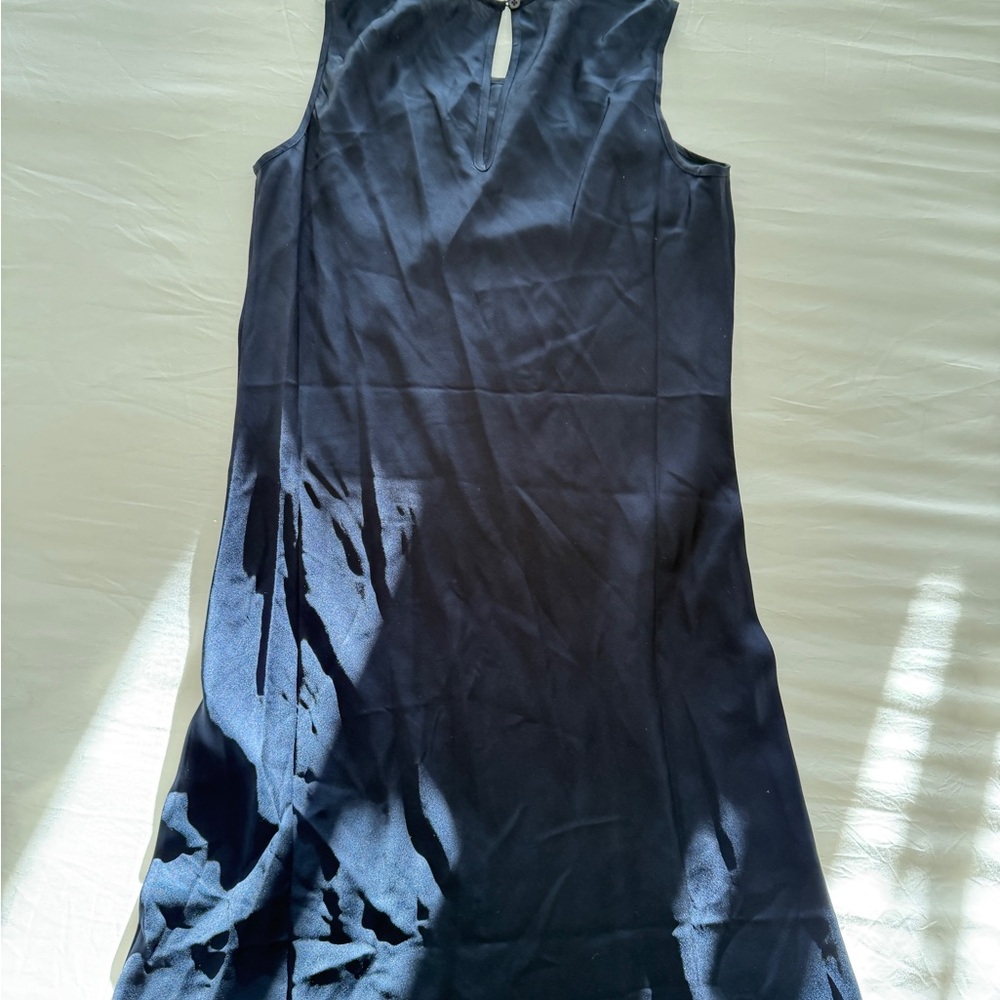 Quince Washable Silk Navy Sleeveless Dress - Picture 4 of 6